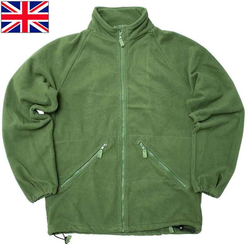 イギリス軍 フリースジャケット グリーン スタンドカラー USED イギリス軍 フリースジャケット グリーン スタンドカラー USED
