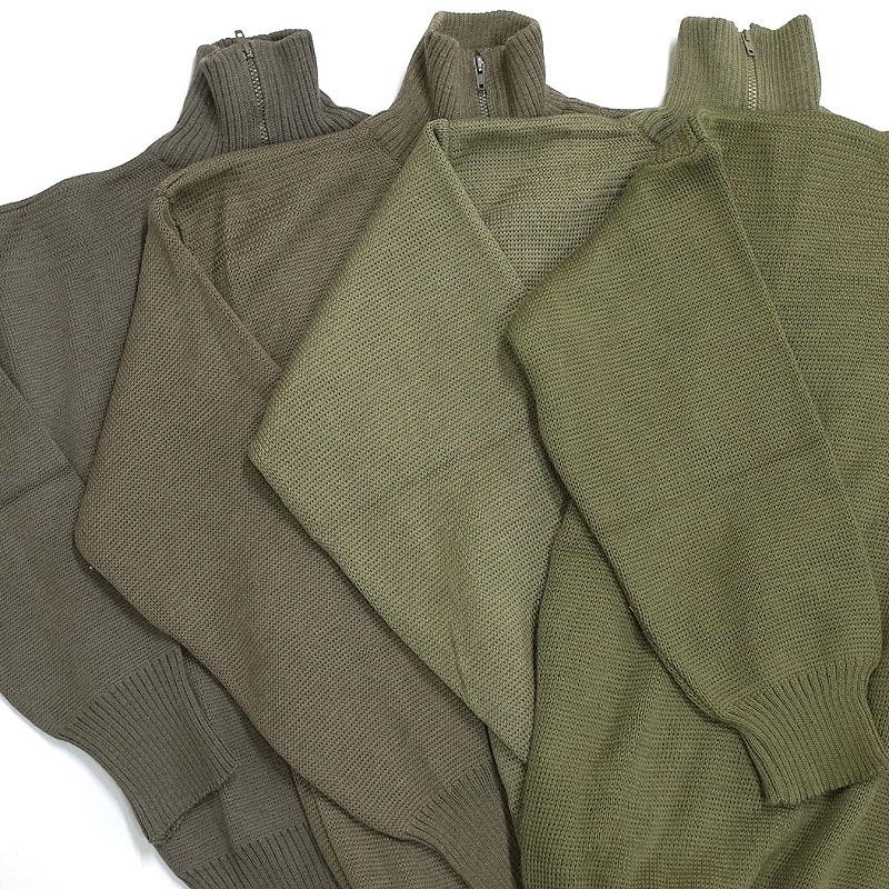 イタリア軍 ジッパーセーター デッドストック JW033NN ニット 防寒着