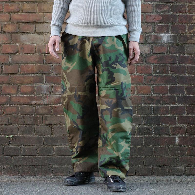 イタリア軍 ウォータープルーフ レインパンツ ウッドランド デッド