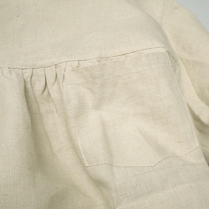 フランス軍 HM メディカルスモック リネンコットン オフホワイト