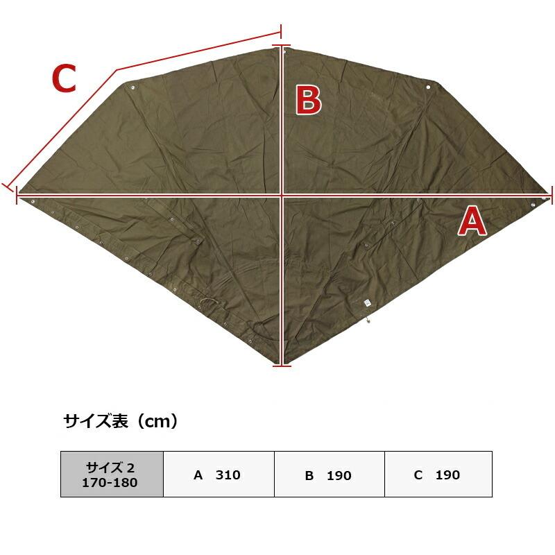 ポーランド軍幕 サイズ2 デッドストック 【公式通販】