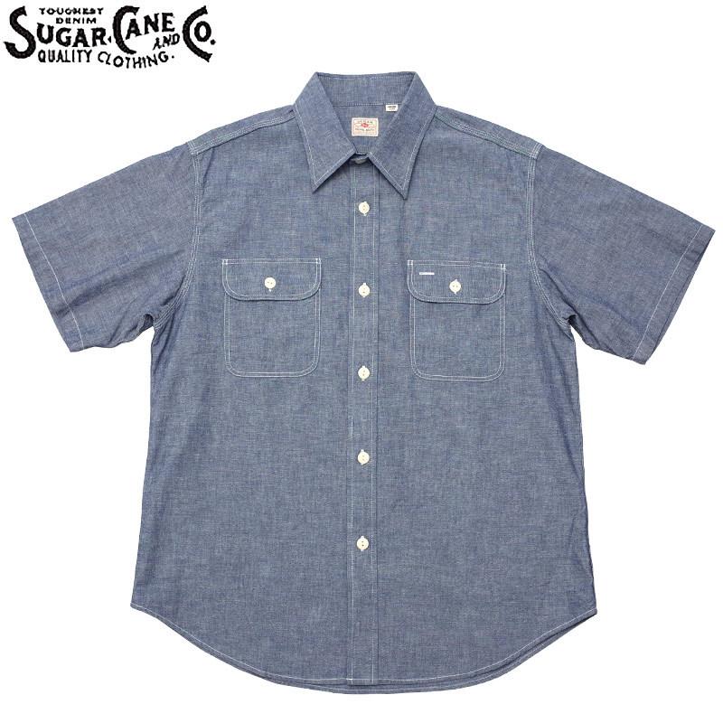 SUGAR CANE SUGARCANE シュガーケーン #SC37941 半袖 ブルー