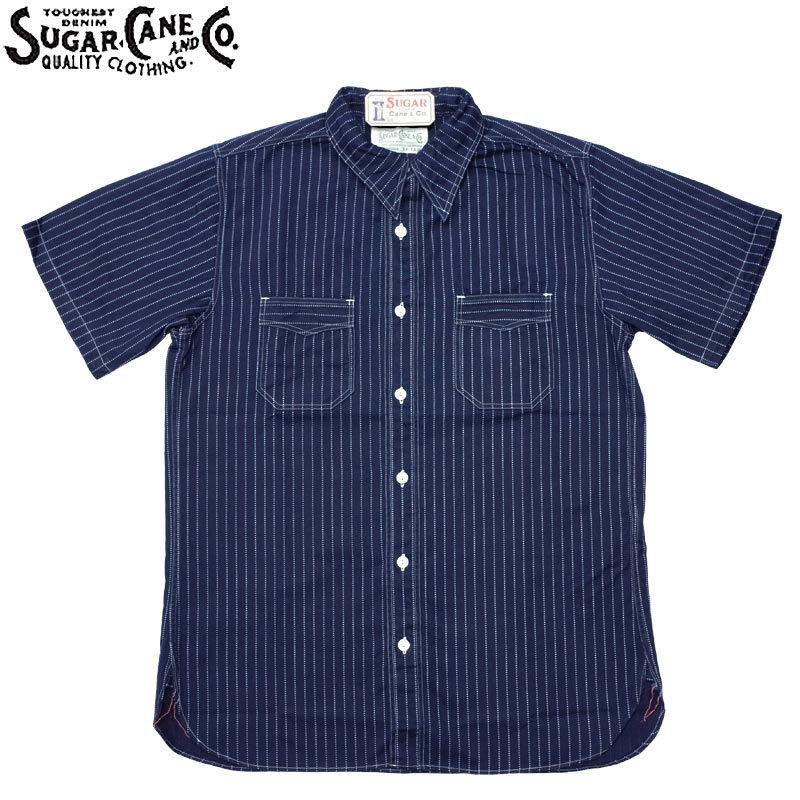 SUGAR CANE シュガーケーン ストライプシャツジャケット ワーク M SUGAR CANE シュガーケーン フィクションロマンス 5.5oz