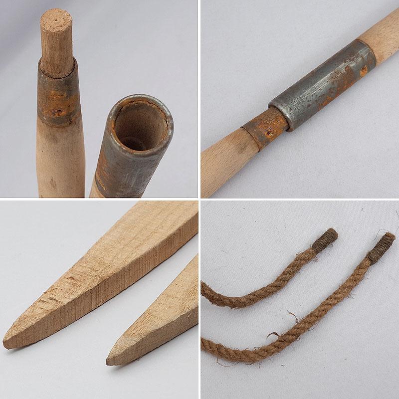 フランス軍 ウッド テントポール ペグセット USED EE730UN 仏軍