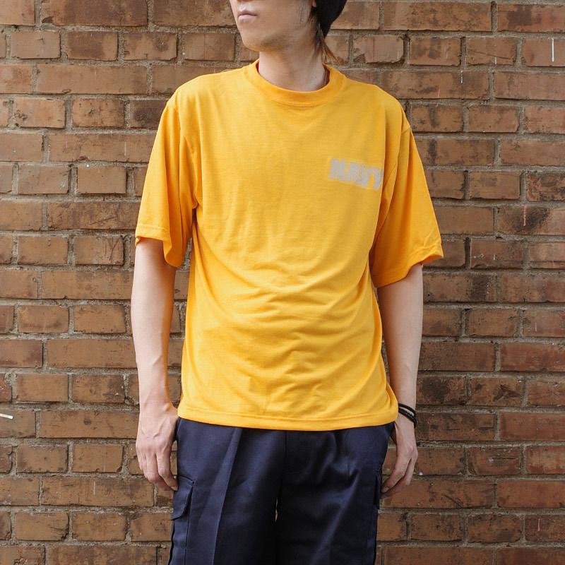 メール便可 米軍 U.S.NAVY トレーニング Tシャツ SOFFE 半袖 オレンジ