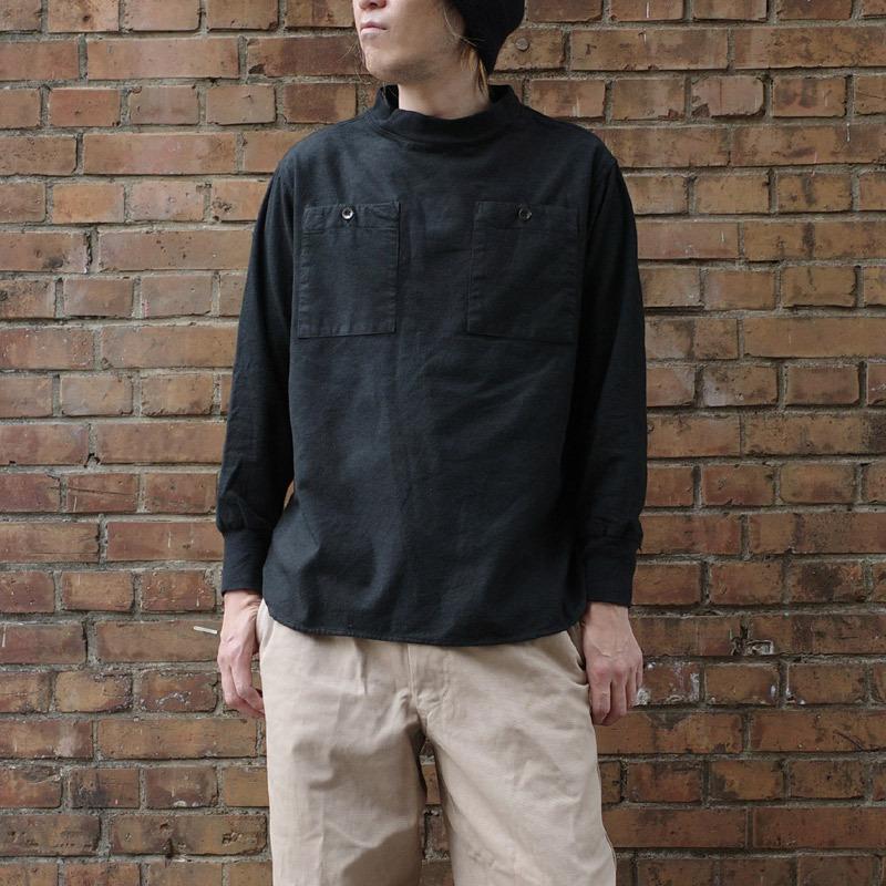 ハンガリー軍 フランネル モックネック スウェットシャツ ラウンド