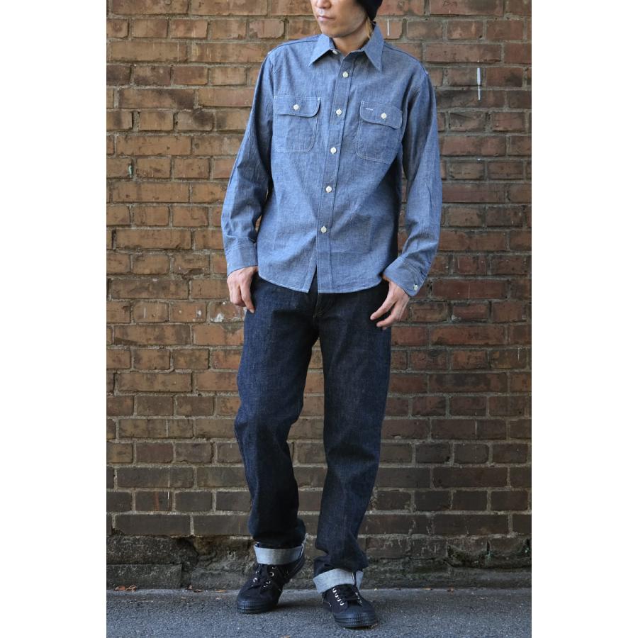 SUGAR CANE SUGARCANE シュガーケーン #SC27850 長袖 ブルー