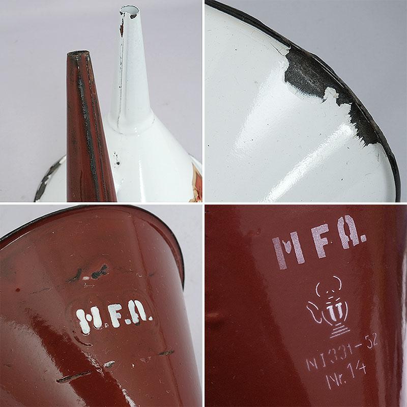 ルーマニア軍 ホーロー じょうご Mサイズ USED EE750NN 琺瑯 ほうろう