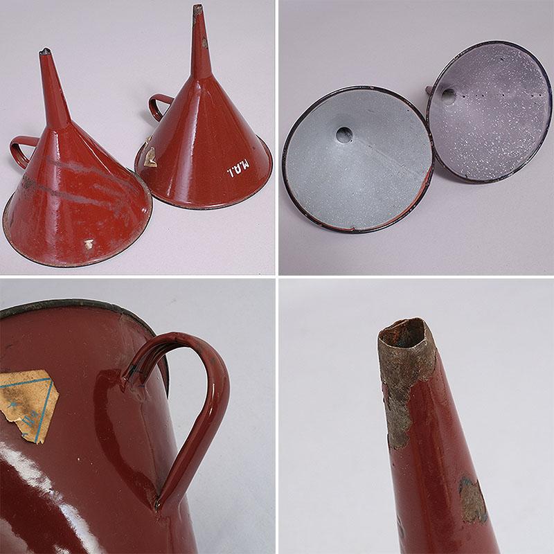 昭和レトロ じょうご ルーマニア軍 ホーロー じょうご XLサイズ USED EE750NN 琺瑯 ほうろう