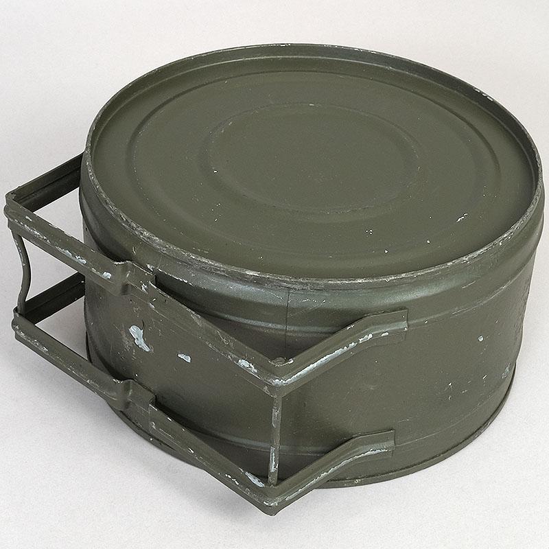 フランス軍 ガソリン缶 丸形 15L オリーブ USED スチール 燃料 タンク