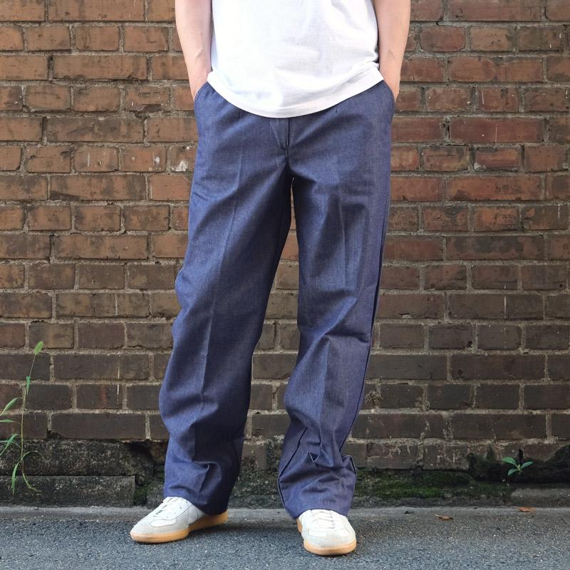 フレンチミリタリーパンツジーンズ　デニムパンツフランス軍　実物 フランス軍 デニムパンツ レディース デッドストック PP009NN 海軍