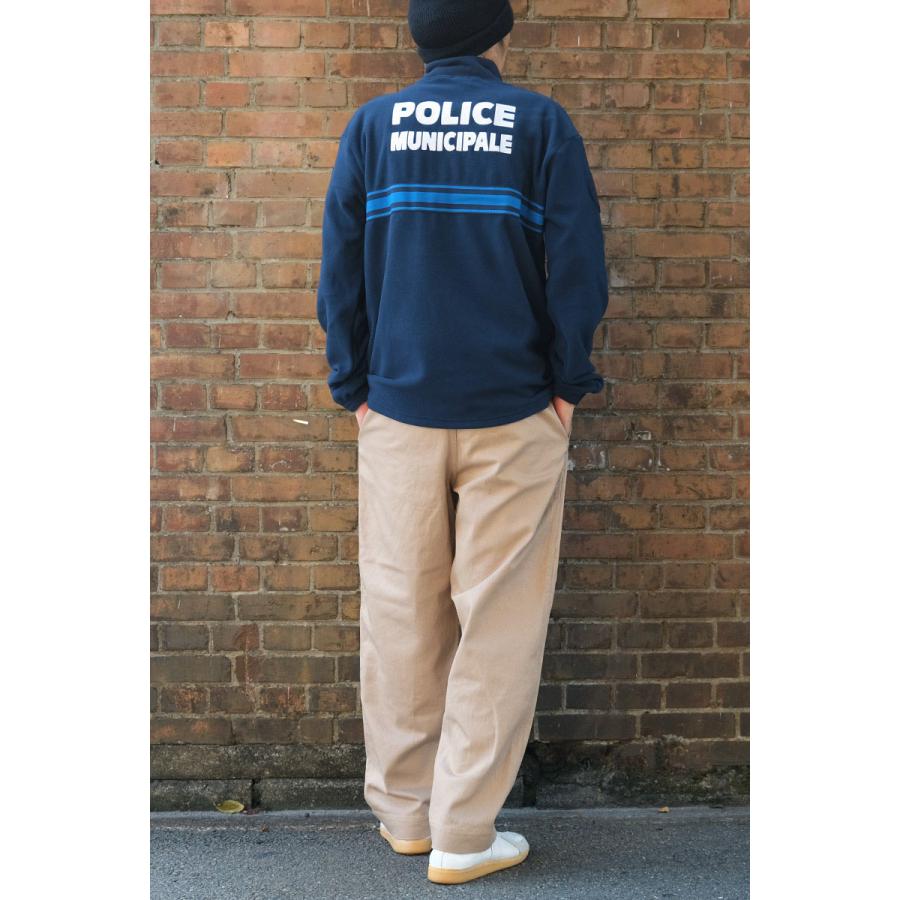 フランス ポリス プルオーバー フリースジャケット ネイビー ブルー