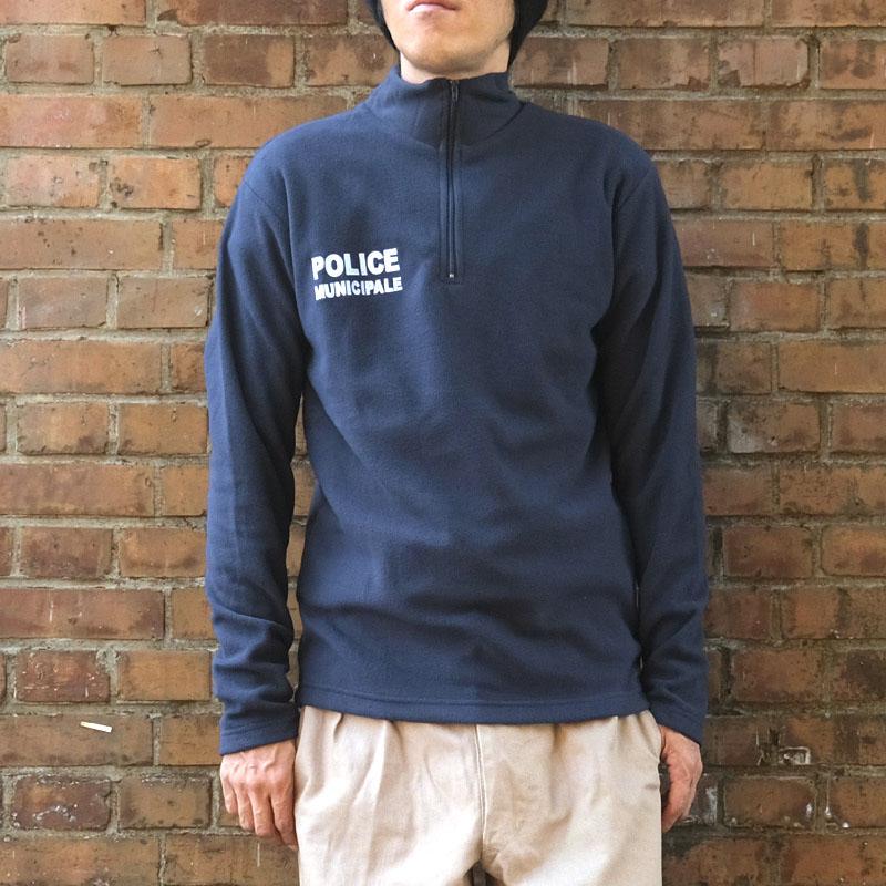 フランス ポリス プルオーバー フリースジャケット ネイビー デッド