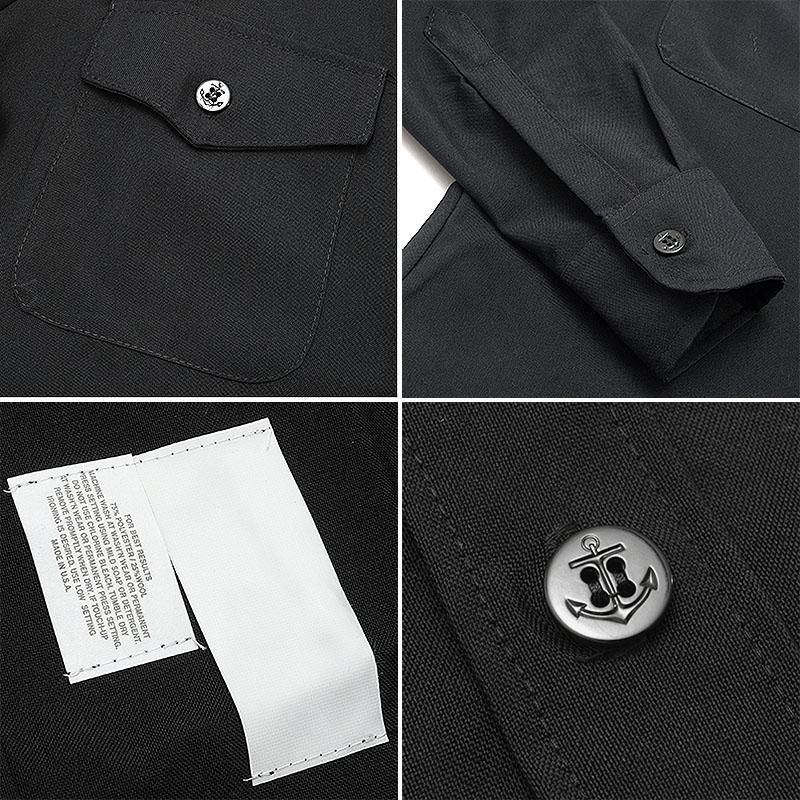 米軍 CPO 長袖シャツ ブラック デッドストック JS192NN アメリカ軍 US