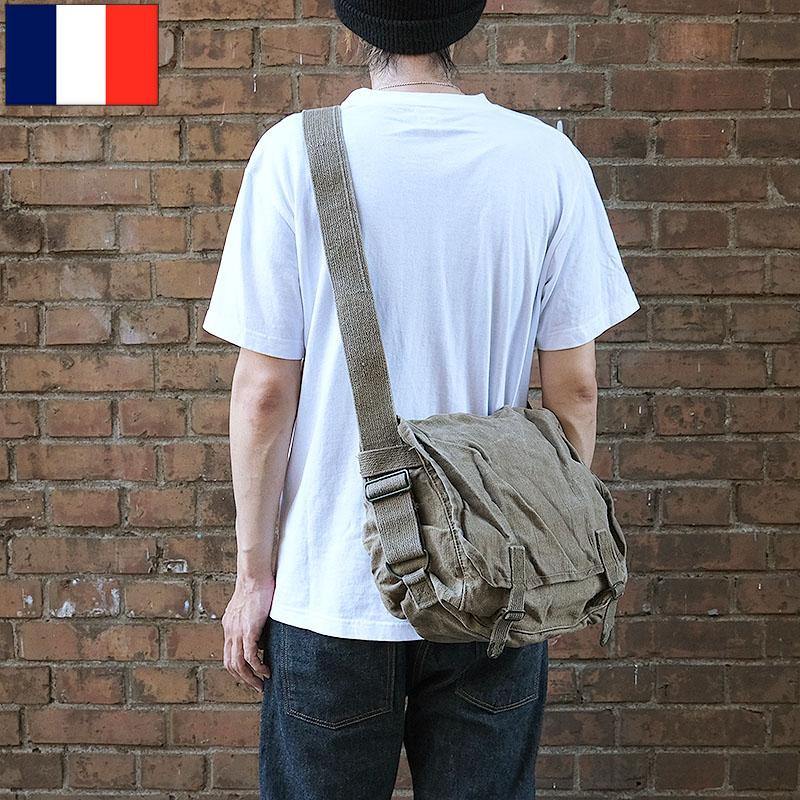 フランス軍 TTA ショルダーバッグ リネン USED BS012UN マセット フランス軍 TTA ショルダーバッグ リネン USED BS012UN マセット