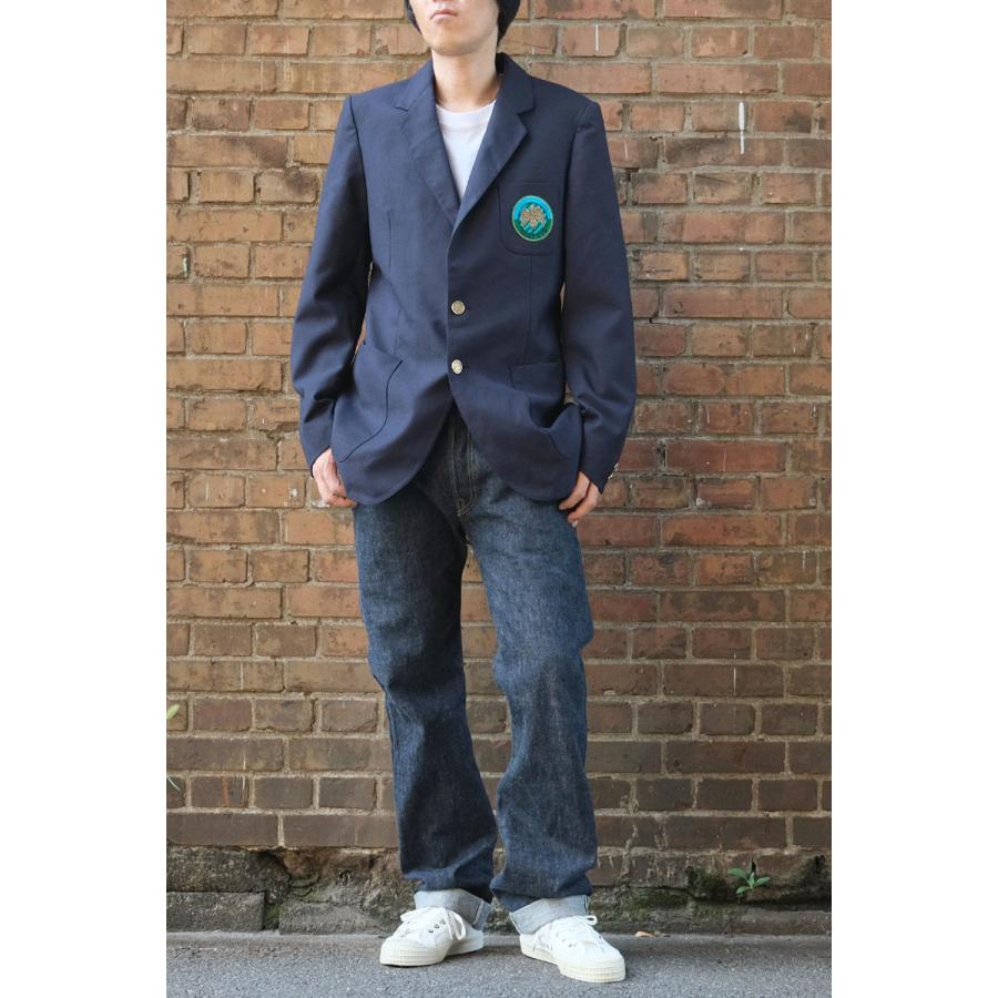 フランス ミリタリースクール ブレザー ネイビー 2ボタン USED JJ325NN