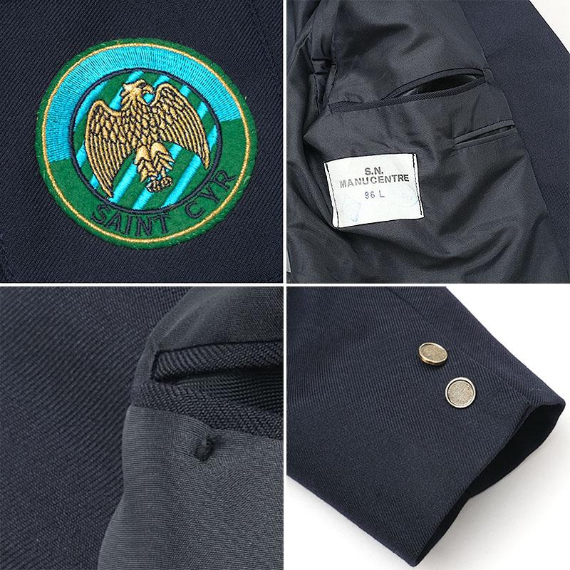 フランス ミリタリースクール ブレザー ネイビー 2ボタン USED JJ325NN