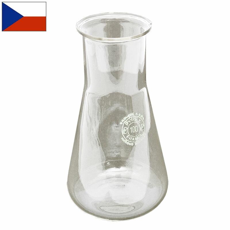 チェコ軍 フラスコ 100ml デッドストック EE761NN 三角フラスコ ガラス
