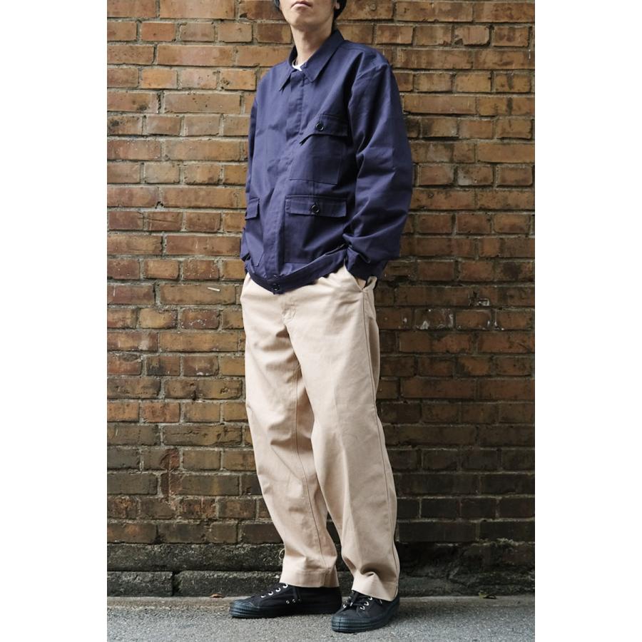 ラングラー　ウールワークジャケット　裏地チェック　ネイビー　イタリア製　ブルゾン イタリア軍 MM ワークジャケット ネイビー デッドストック JJ333NN