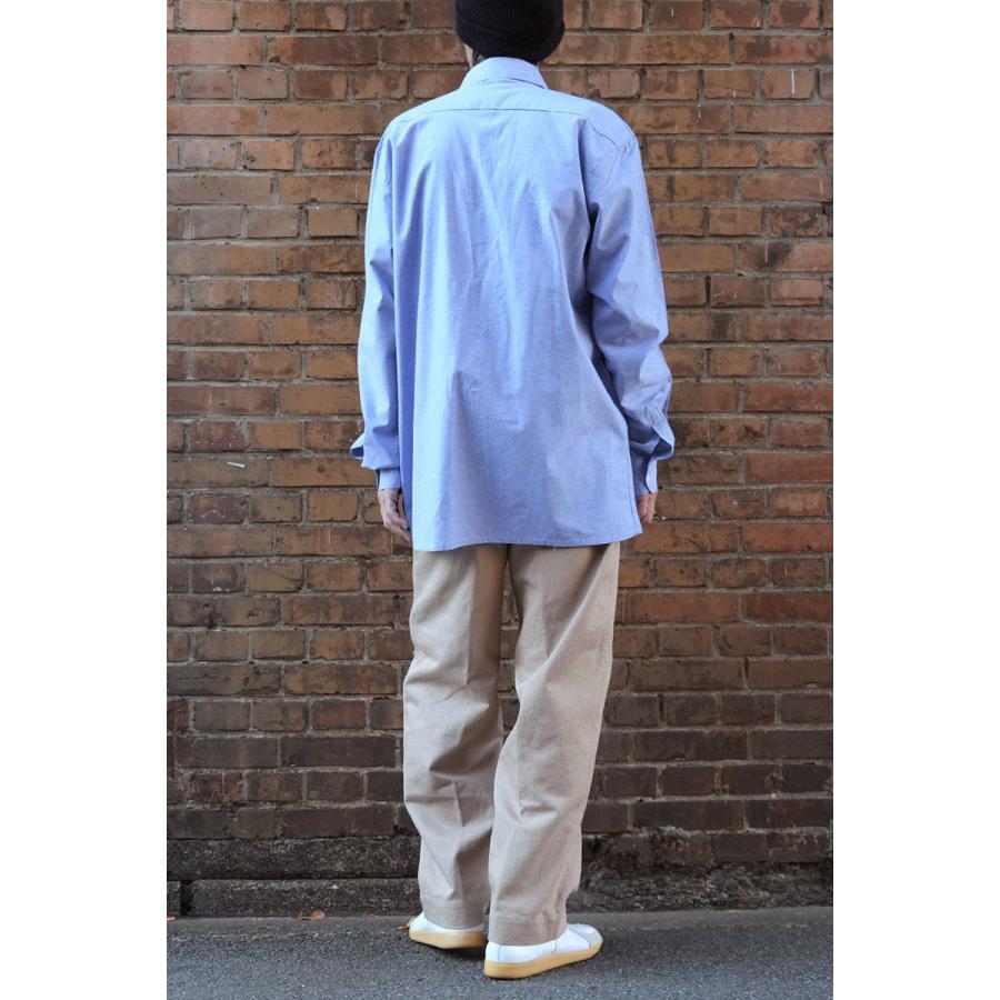 イタリア軍 MM シャンブレーシャツ ブルー 長袖 デッドストック