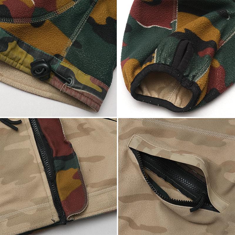ベルギー軍 フリースジャケット リバーシブル ジグソーカモ USED