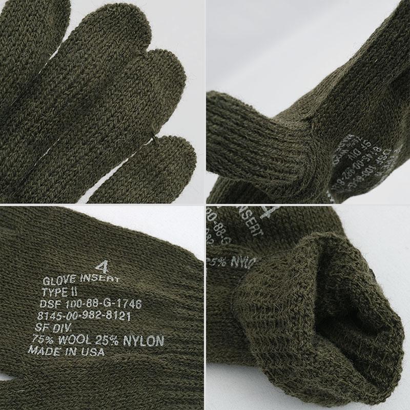 メール便可 米軍 ウールグローブ オリーブ デッドストック GG056NN