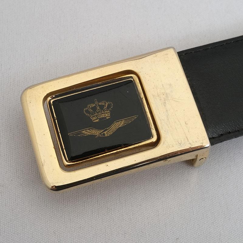オランダ軍 ドレス レザーベルト ブラック USED SB081NN トラウザー