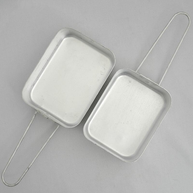 デンマーク軍 アルミ メスキット 角型 2ピース デッドストック EE785NN