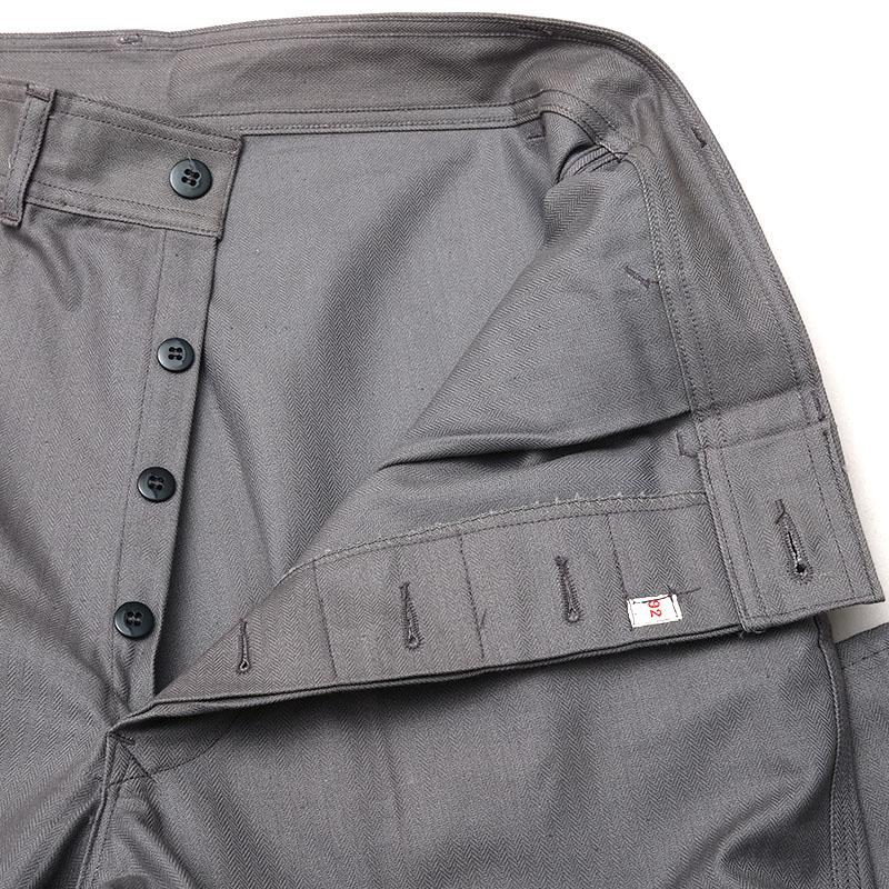 デンマーク軍 ワークパンツ HBT グレー デッドストック PP405UN ロング 