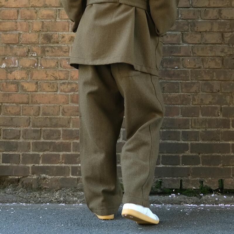 イタリア軍 ホスピタル ウールパンツ オリーブ デッドストック PP394NN