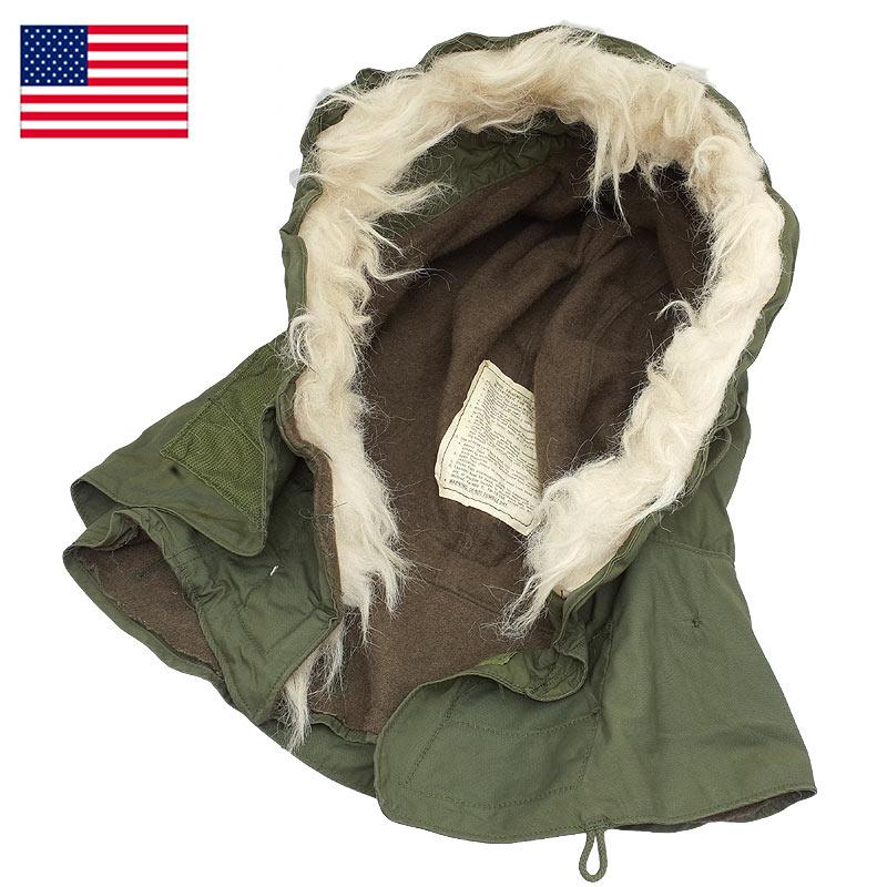 83年 M65 パーカー用フード アクリルファー MILITARY 実物 新品 デッドストック 米軍 M-65用フード アクリル