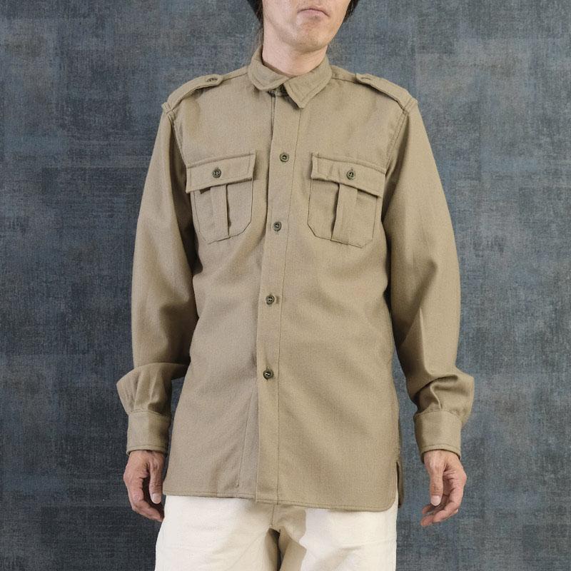 その他ブランド / daijun/長袖シャツ/M/コットン/ベージュ イタリア軍 ウールシャツ 長袖 ベージュ デッドストック JJ350NN