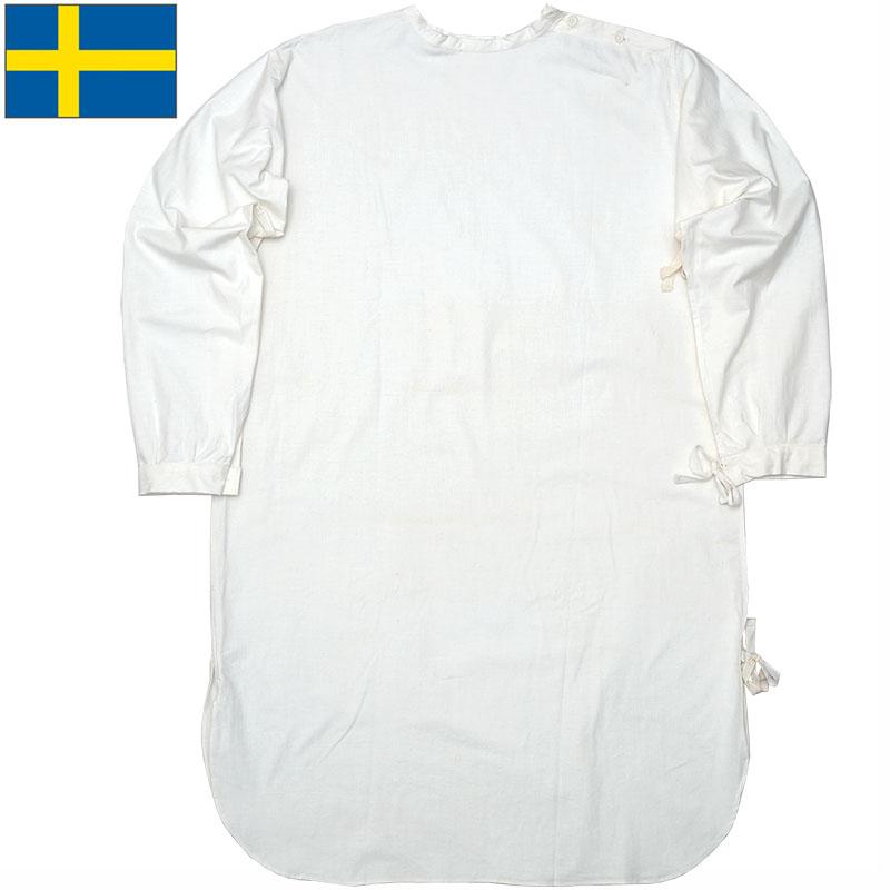 スウェーデン軍 サージカルガウン ホワイト 左サイドオープン デッド
