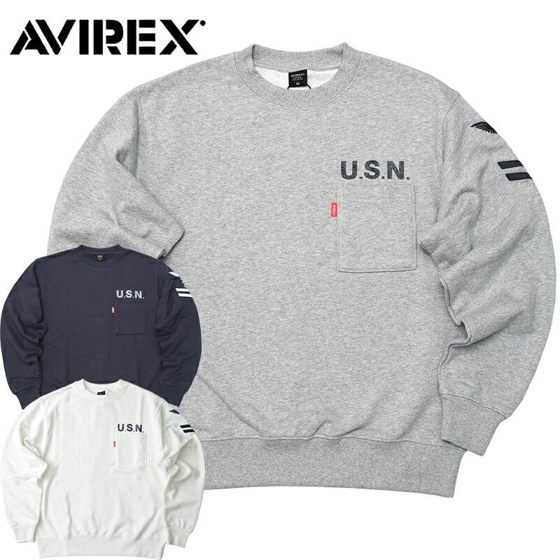 AVIREX アビレックス #7833932005 長袖 ネイバル クルーネック AVIREX アビレックス #7833932005 長袖 ネイバル クルーネック