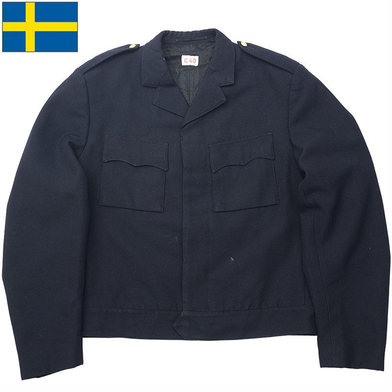 スウェーデン軍 ユニフォーム アイクジャケット ネイビー USED JJ357NN