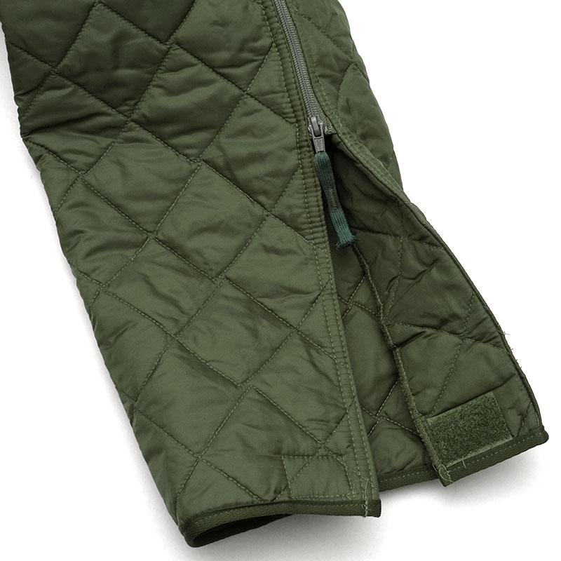 イギリス軍 キルティング ライナーパンツ グリーン デッドストック