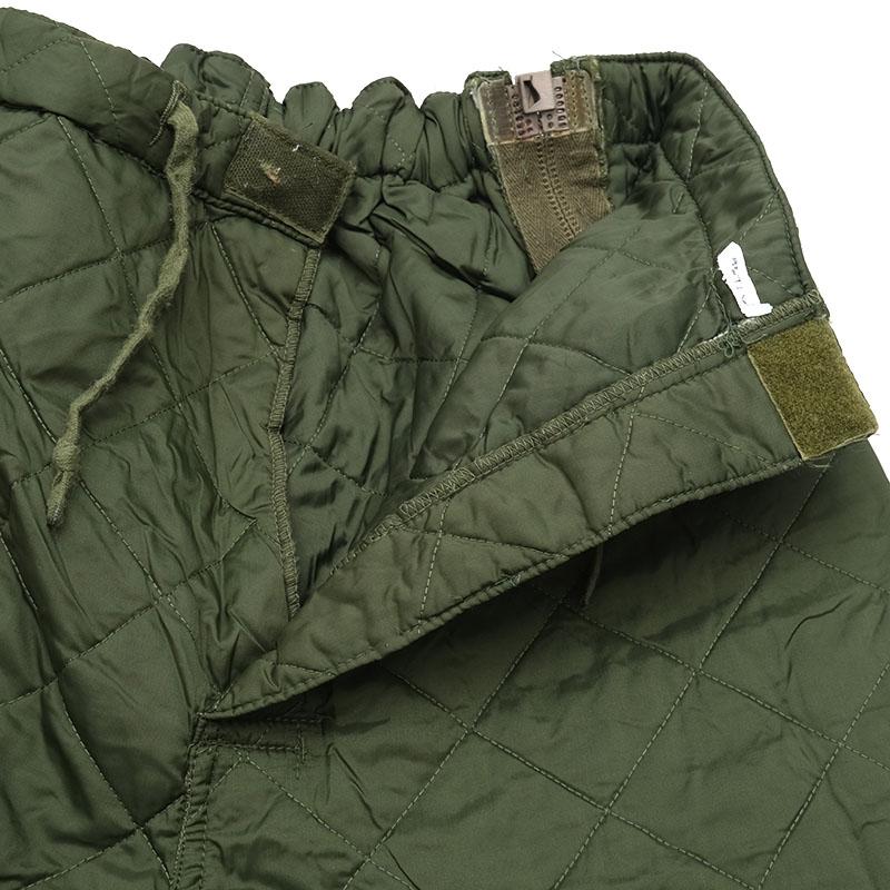 イギリス軍 キルティング ライナーパンツ グリーン USED PP421NN 英軍
