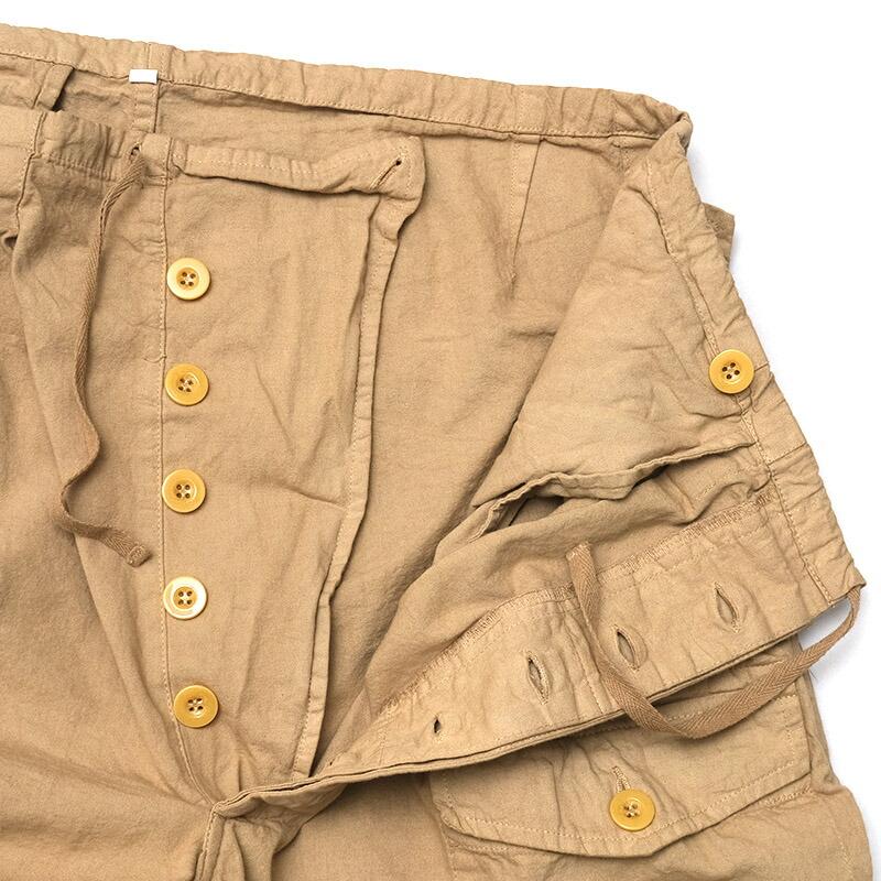 【50s 極上ヴィンテージ】ウールパンツ クリーム色 ボタンフライ 尿素ボタン YMCLKY フランス軍タイプ アルパインスノーパンツ 後染め #PP417YD 50s