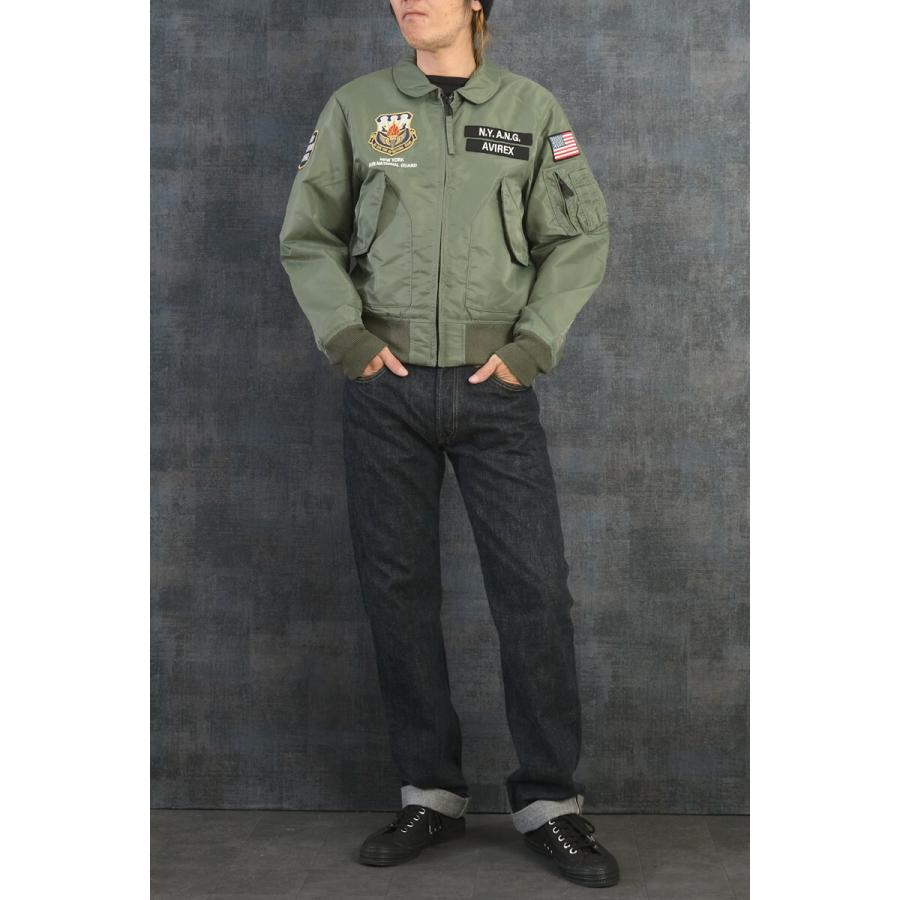 ノベルティープレゼント AVIREX アビレックス #7833252061 CWU-36P フライトジャケット『NEWYORK AIR NATIONAL GUARD』CWU36P メンズ 男性 アウター ブルゾン｜seabees｜03