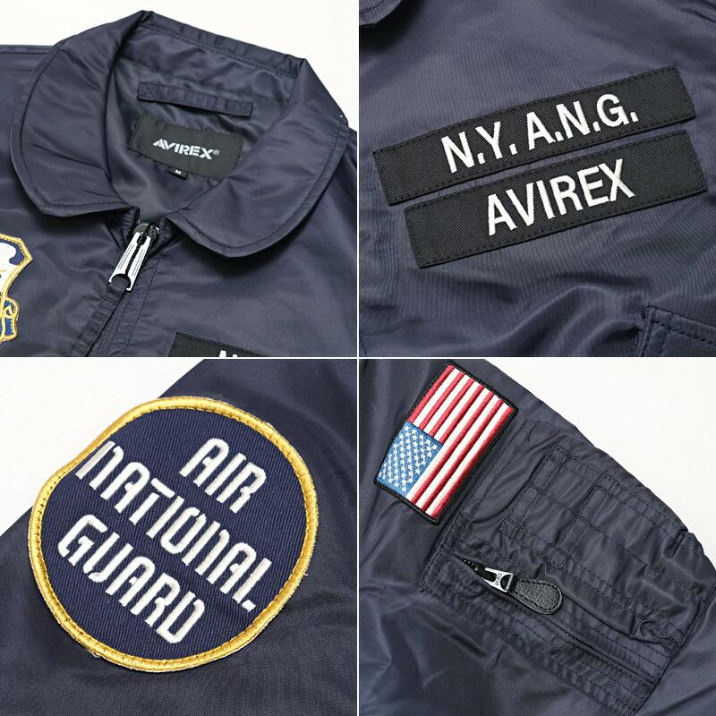 ノベルティープレゼント AVIREX アビレックス #7833252061 CWU-36P フライトジャケット『NEWYORK AIR NATIONAL GUARD』CWU36P メンズ 男性 アウター ブルゾン｜seabees｜06