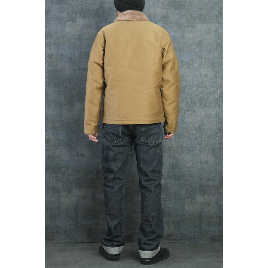 BUZZ RICKSON'S バズリクソンズ #BR15345 N-1 デッキジャケット カーキ『NAVY DEPARTMENT DEMOTEX-ED』メンズ 男性 ミリタリー N1 裏ボア アウター ブルゾン 海の画像