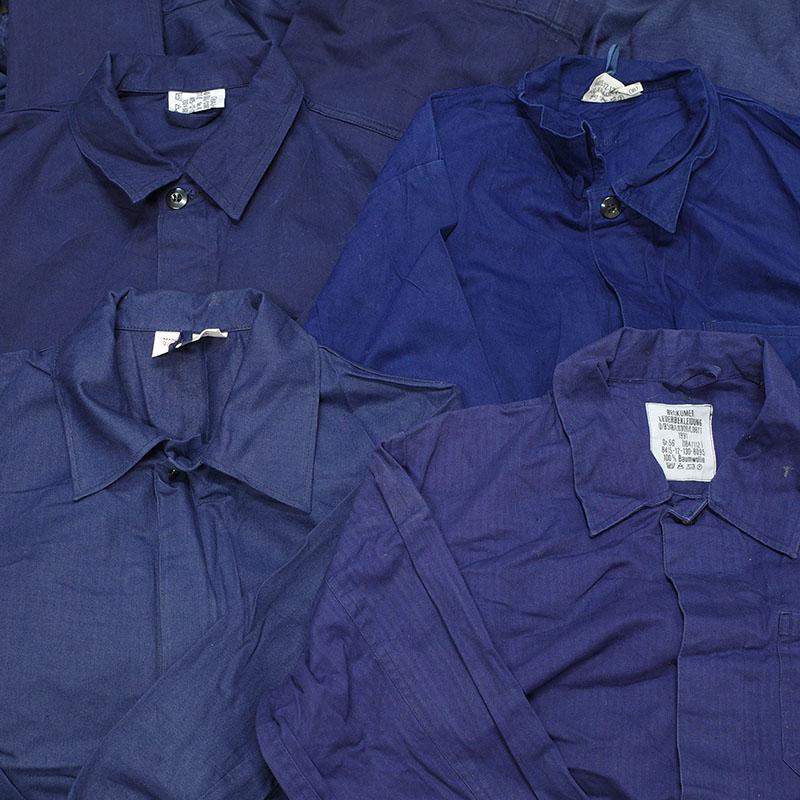 ドイツ軍 ワークカバーオール HBT ネイビー USED CC047UN ワークウェア