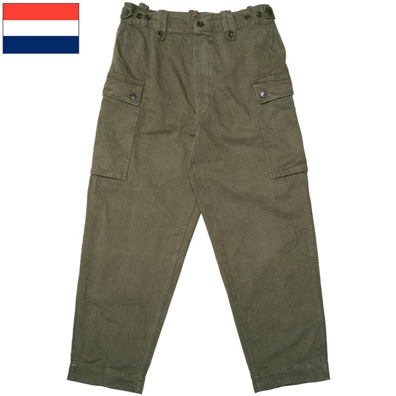 オランダ軍 フィールド カーゴパンツ HBT オリーブ USED PP424NN KL 