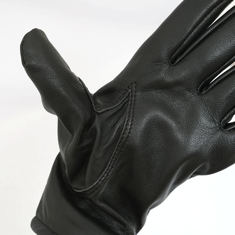 1点ならメール便可 イタリア ポリス レザーグローブ ブラック デッド
