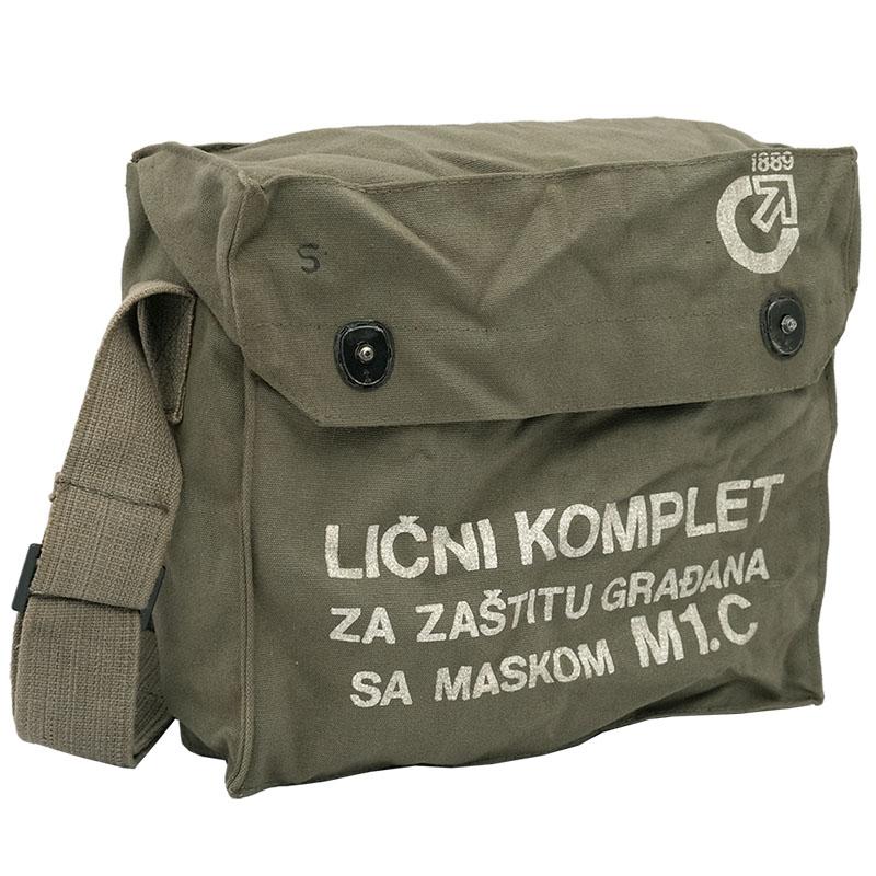 セルビア軍 ガスマスクバッグ PUコーティング USED BS174UN ショルダー