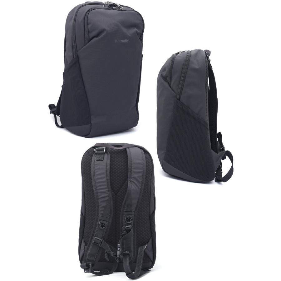pacsafeバイブ20 防犯機能付 リュック黒