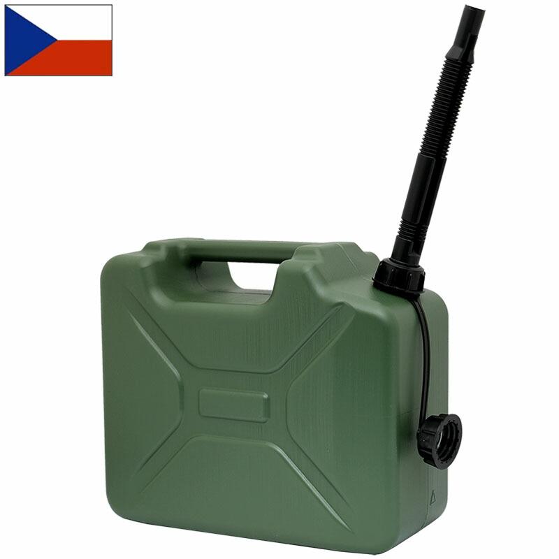 チェコ軍 ジェリカン プラスチック グリーン ノズル付き 10L