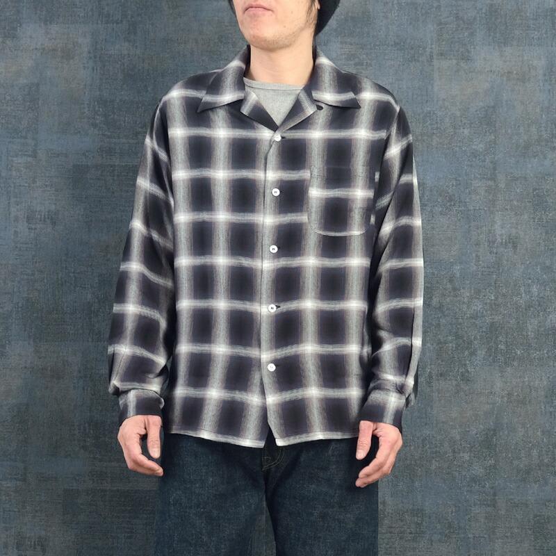 m*n様 SC29120 SUGAR CANE オンブレ チェックシャツ レーヨ SUGAR CANE SUGARCANE シュガーケーン #SC29120 長袖 レーヨン