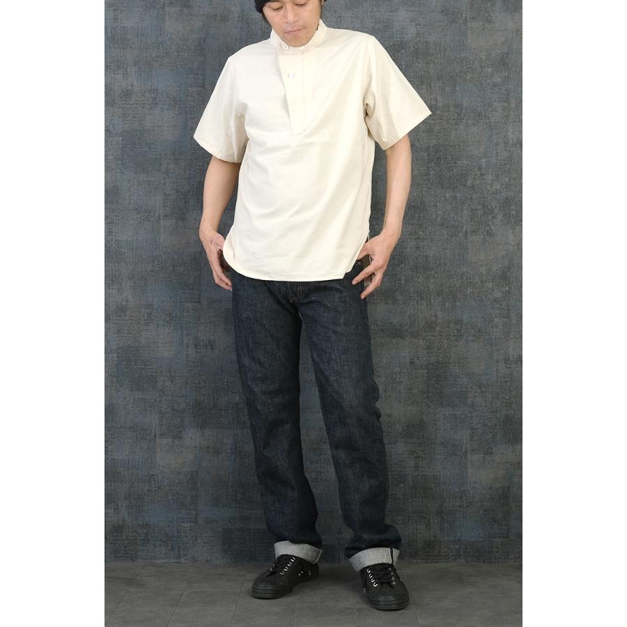 YMCLKY スウェーデン軍タイプ 半袖 M-55 スタンドカラー プルオーバー