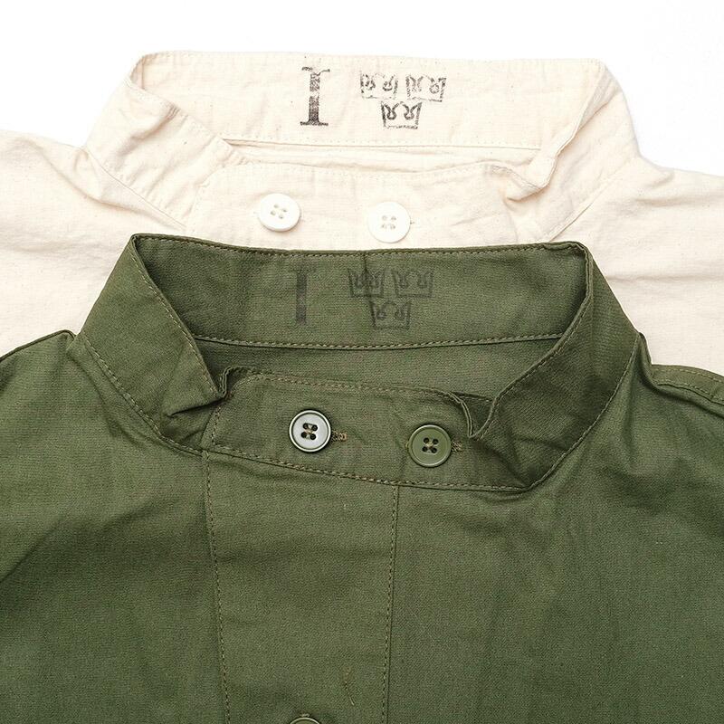 YMCLKY スウェーデン軍タイプ 半袖 M-55 スタンドカラー プルオーバー